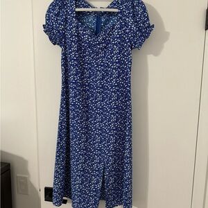 SHEIN dress small size 4 summer allover printed high split dress